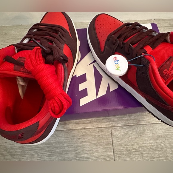 Nike SB Dunk Low Pro Fruity Pack Cherry DM0807-600 Burgundy Crush Team Red Sz 12 - Picture 9 of 13